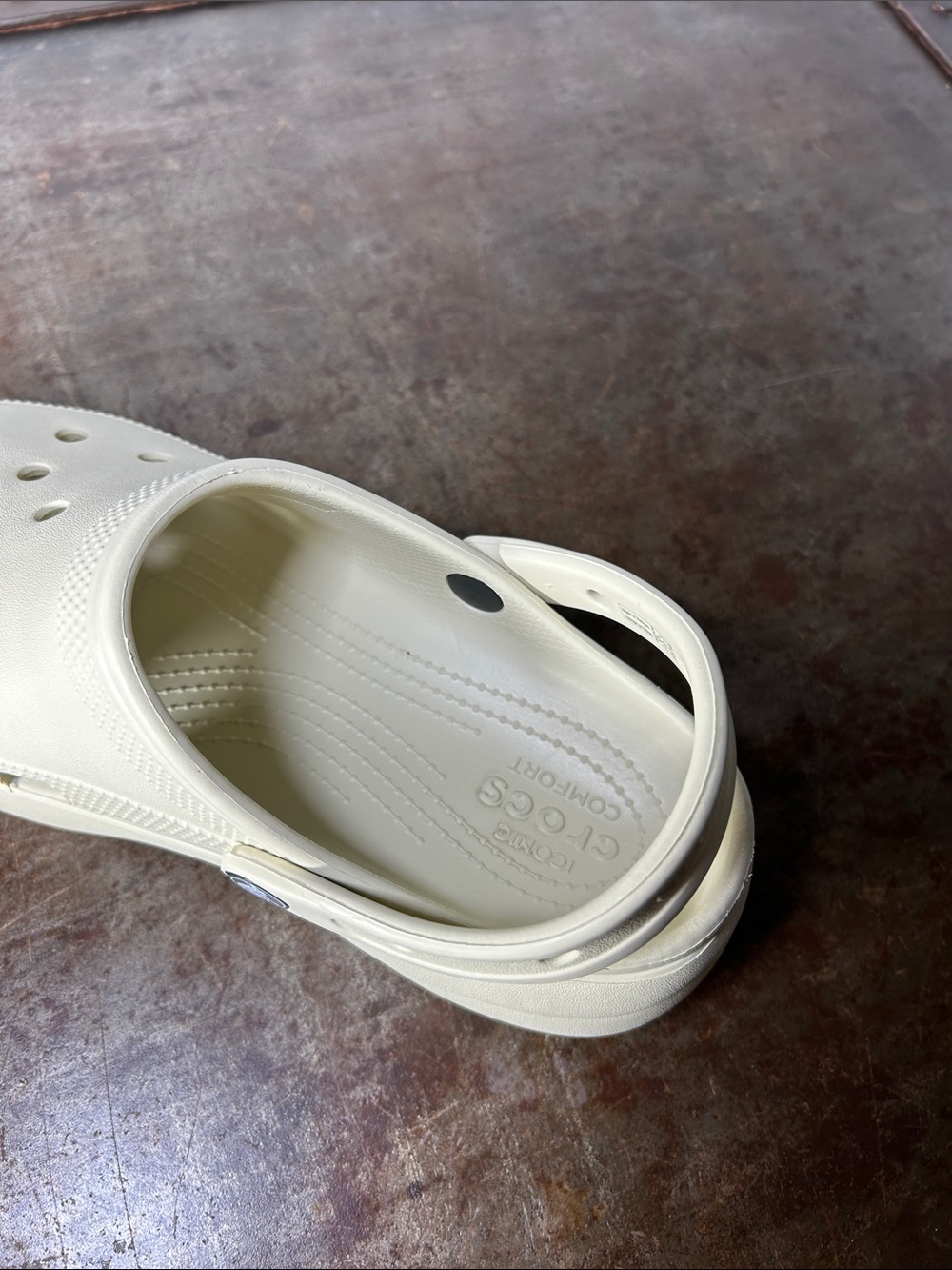 CROCS Classic Platform Cream (Bone) Slip-On Clog Women’s Size 10 - Picture 8 of 16